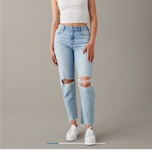 American Eagle Outfitters Light Blue Ripped Jeans
